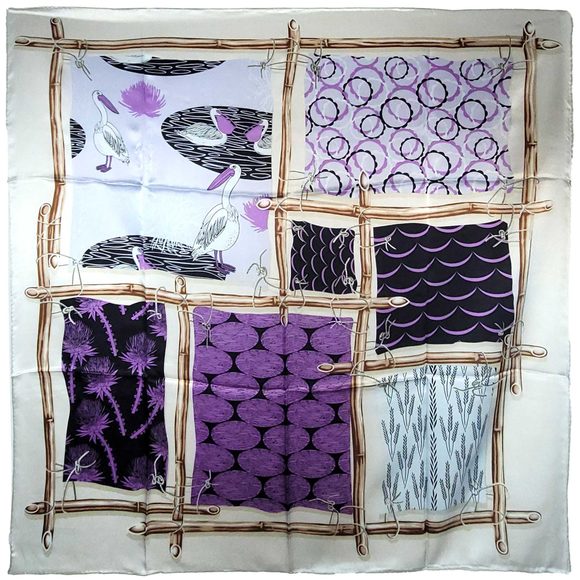 NWT Genuine 100% Mulberry Silk Satin Scarf 42"x42" Large Square Shawl 59721 - Picture 7 of 10